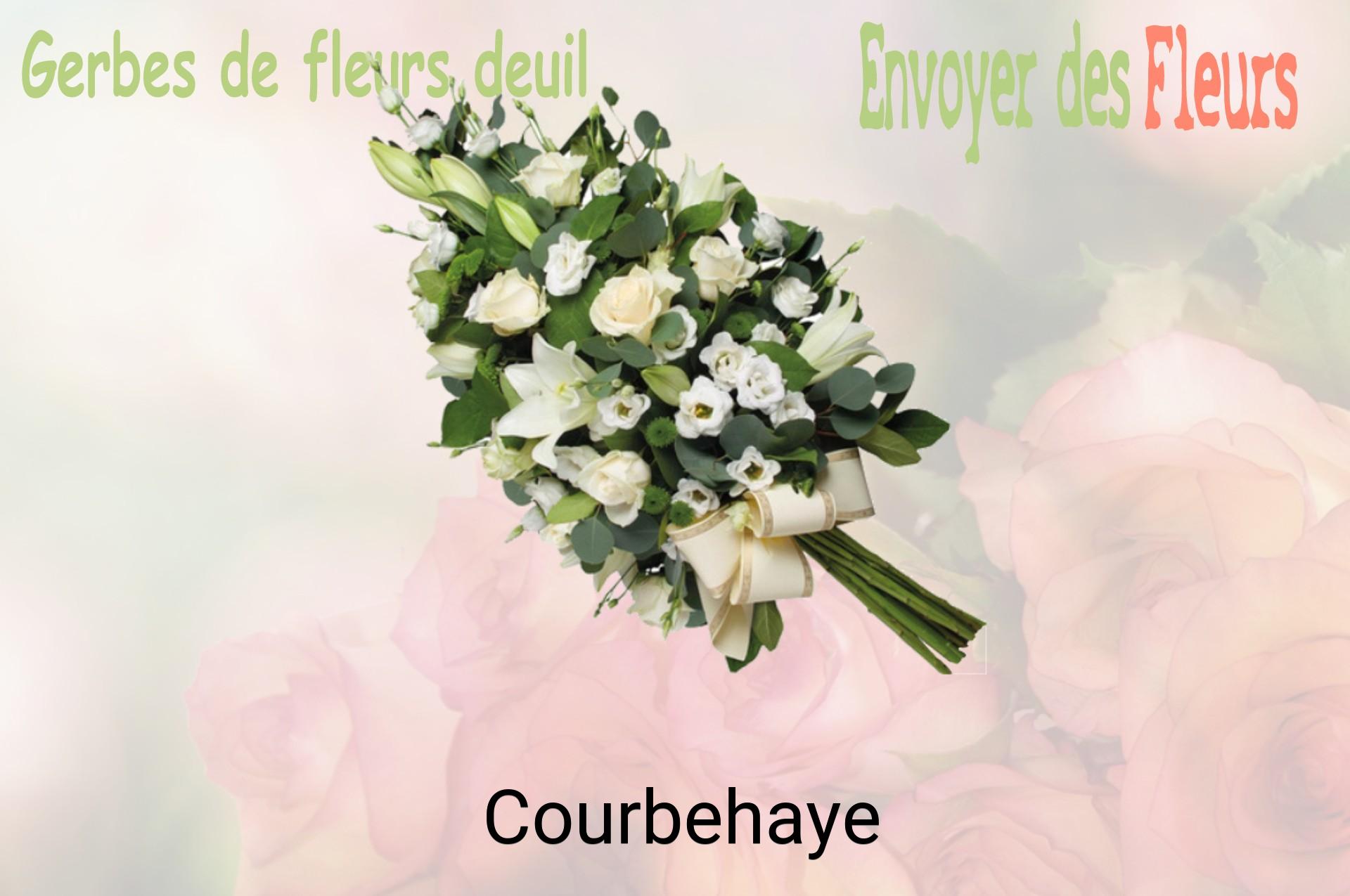 Gerbe de fleurs de deuil livrée à Courbehaye